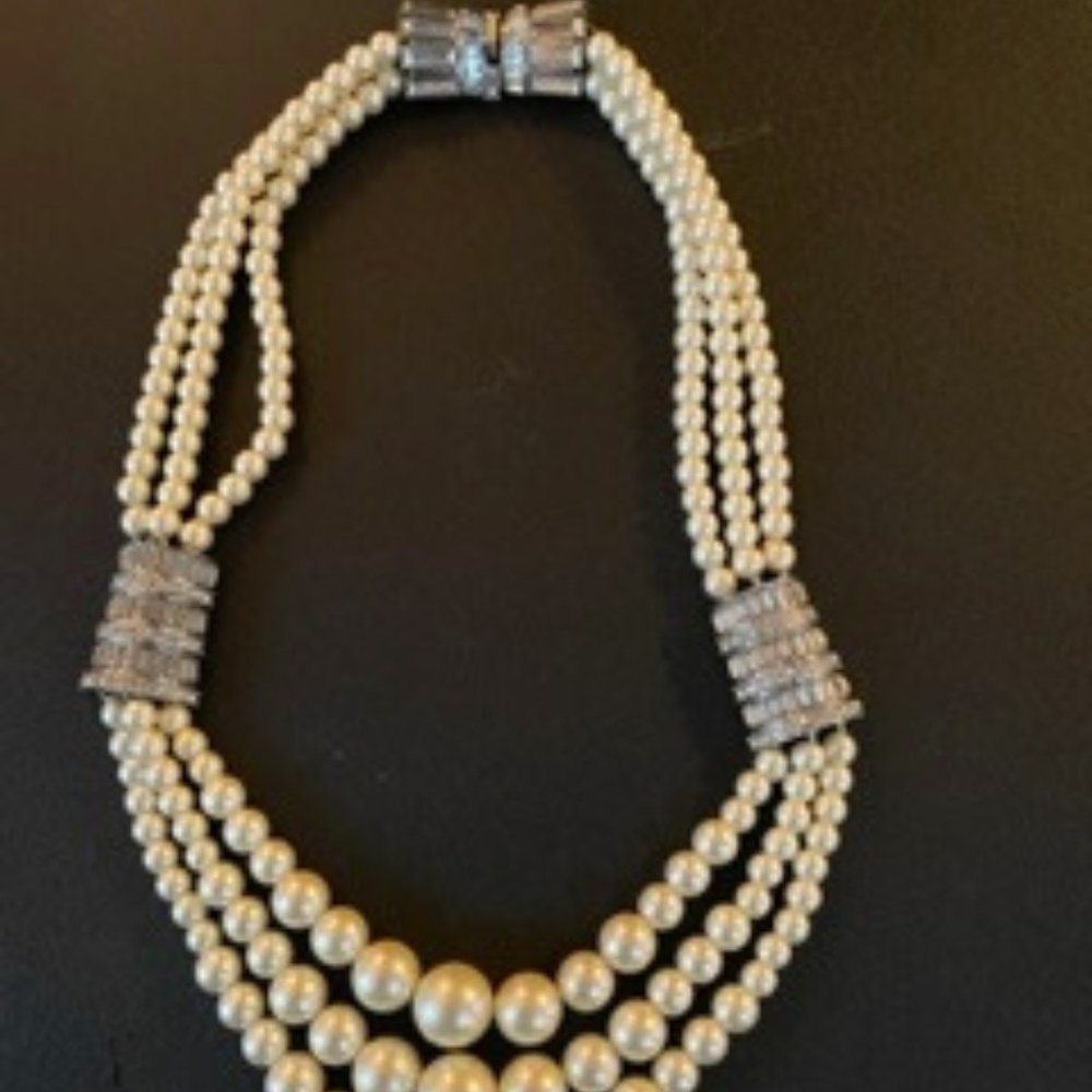 Pearl and Rhinestone Necklace - Banana Republic